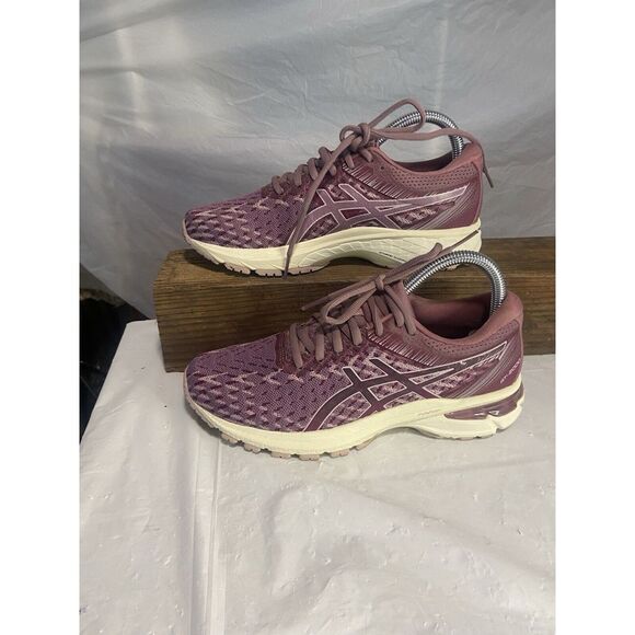 Women\'s Ascis GT-2000 8 Knit‎ Watershed Rose/White Running Shoe- Size 7.5